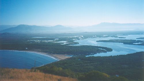 View of Barra de Potos&iacute; from the top of el Cerro de Guamilule